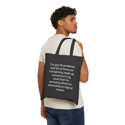 99 Problems Cotton Canvas Tote Bag