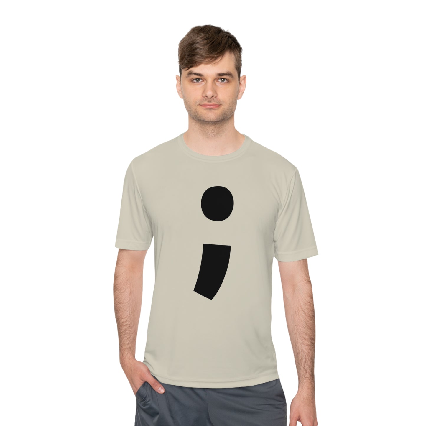 Semi-Colon ; Moisture Wicking Tee