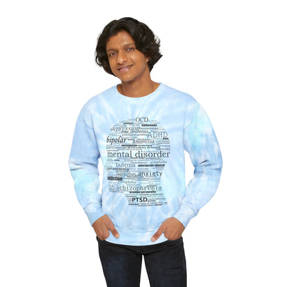 Mental Disorder Silhouette Tie-Dye Sweatshirt