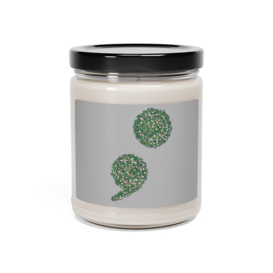 Flowers Semi-Colon Scented Soy Candle, 9oz