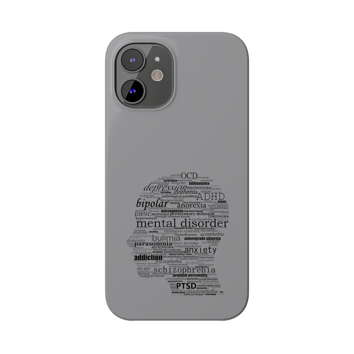 Mental Disorder Silhouette Slim Phone Cases