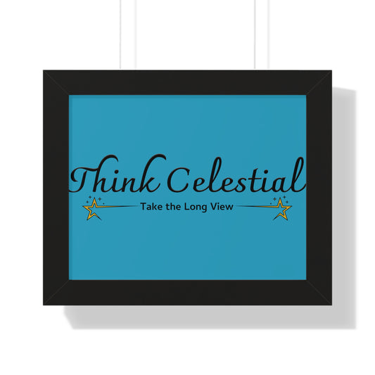 Think Celestial Framed Horizontal Poster