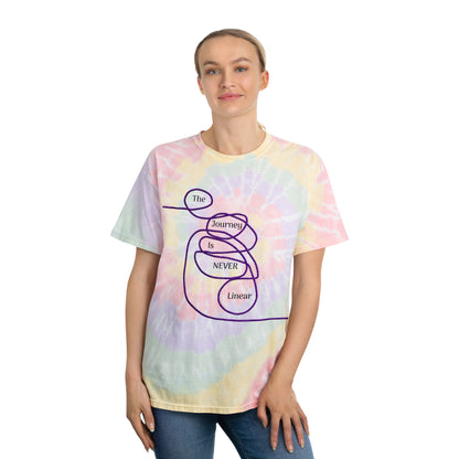 The Journey is Never Linear Tie-Dye Tee, Spiral