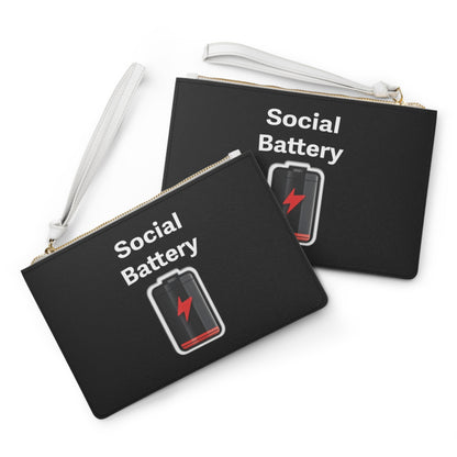 Social Battery Low Clutch Bag