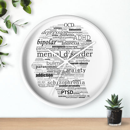 Mental Disorder Silhouette Wall Clock