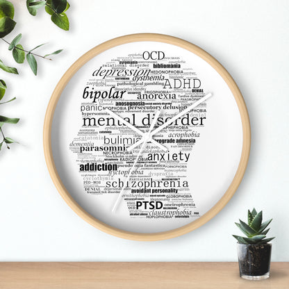 Mental Disorder Silhouette Wall Clock