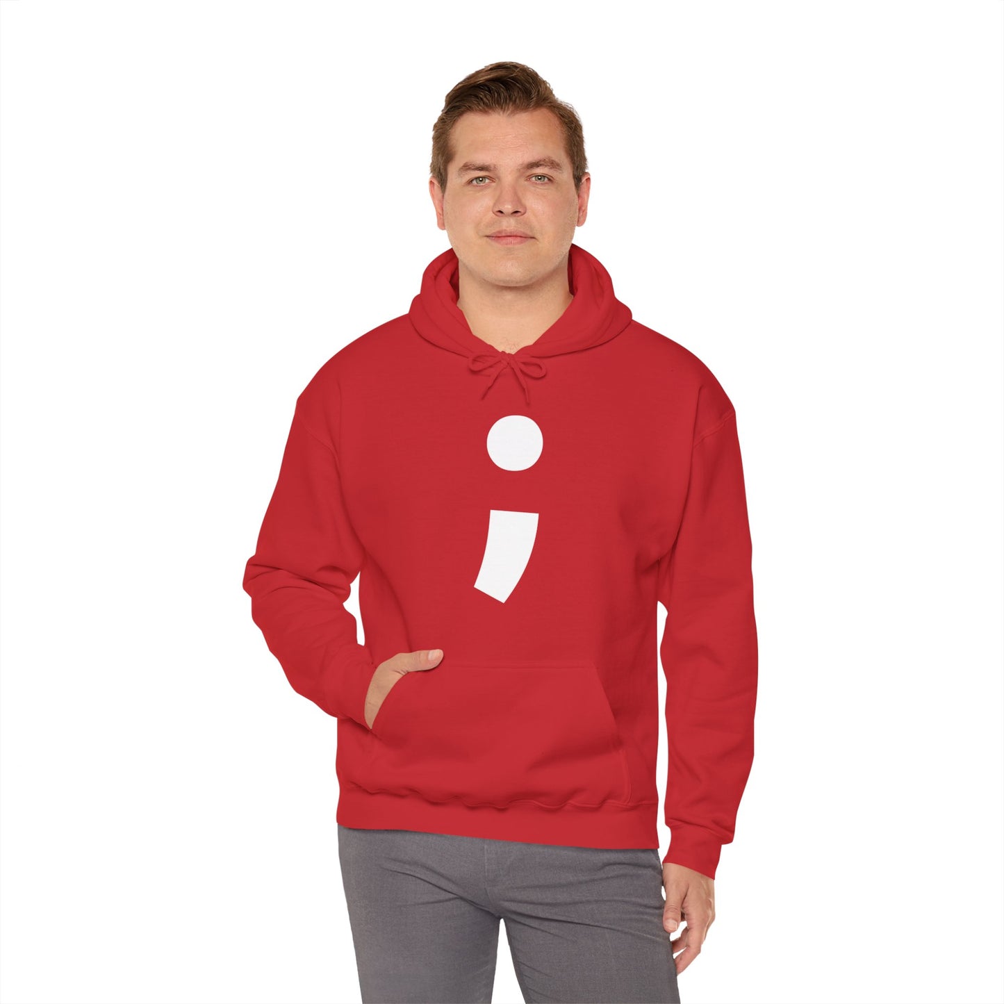 Semi-Colon ; Heavy Blend™ Hooded Sweatshirt