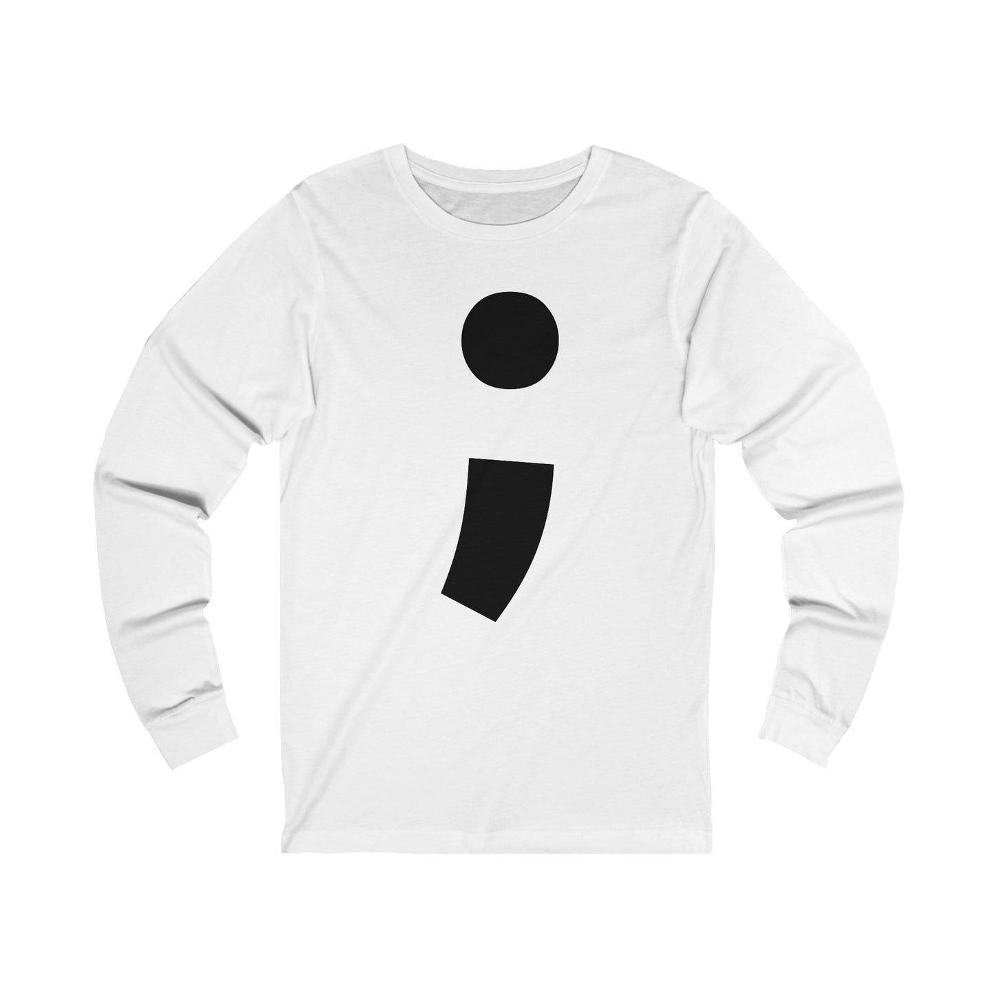 Semi-Colon ; Jersey Long Sleeve Tee