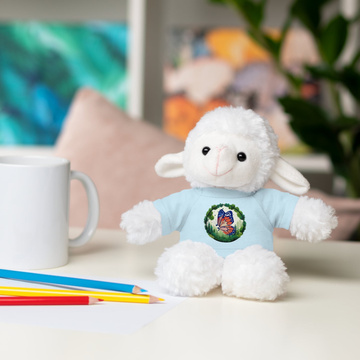 Semi-Colon Butterfly Stuffed Animals with Tee