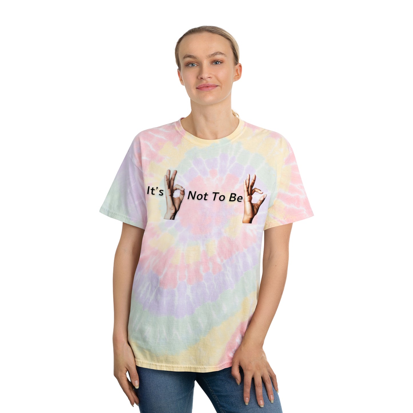 It's OK Not To Be OK Hands Tie-Dye Tee, Spiral