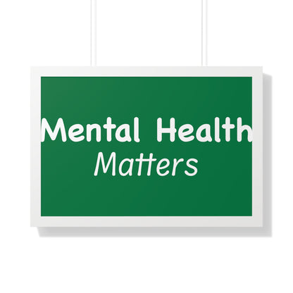Mental Health Matters Framed Horizontal Poster
