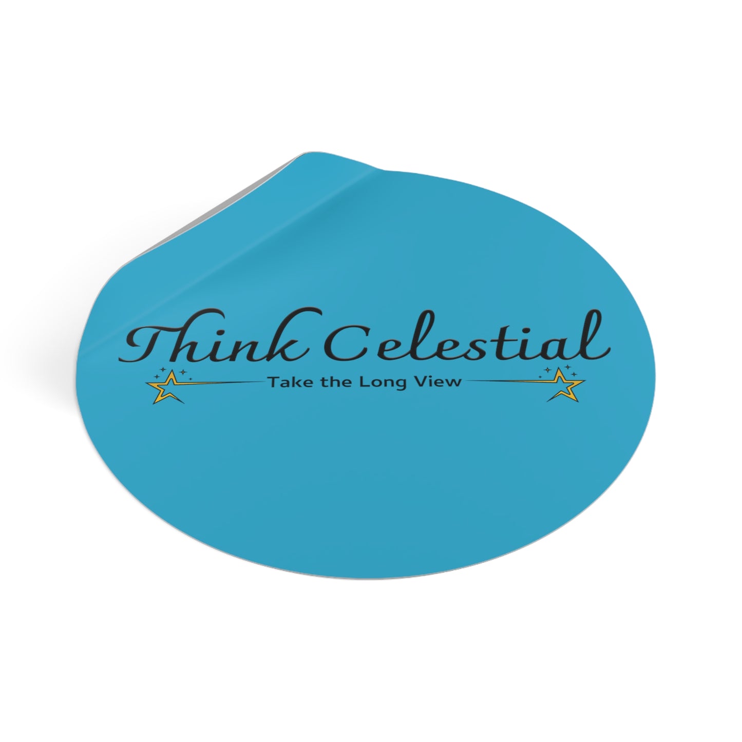 Think Celestial Round Vinyl Stickers