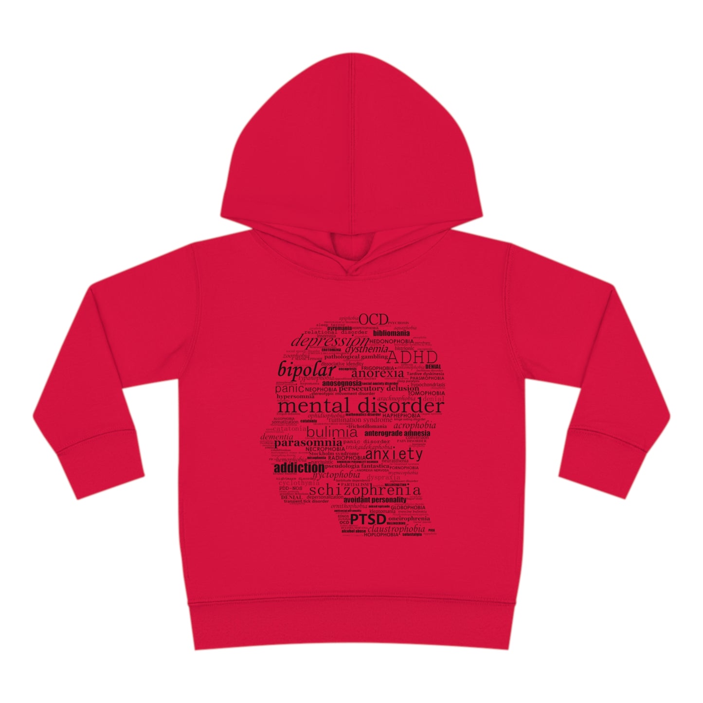 Mental Disorder Silhouette Pullover Fleece Hoodie