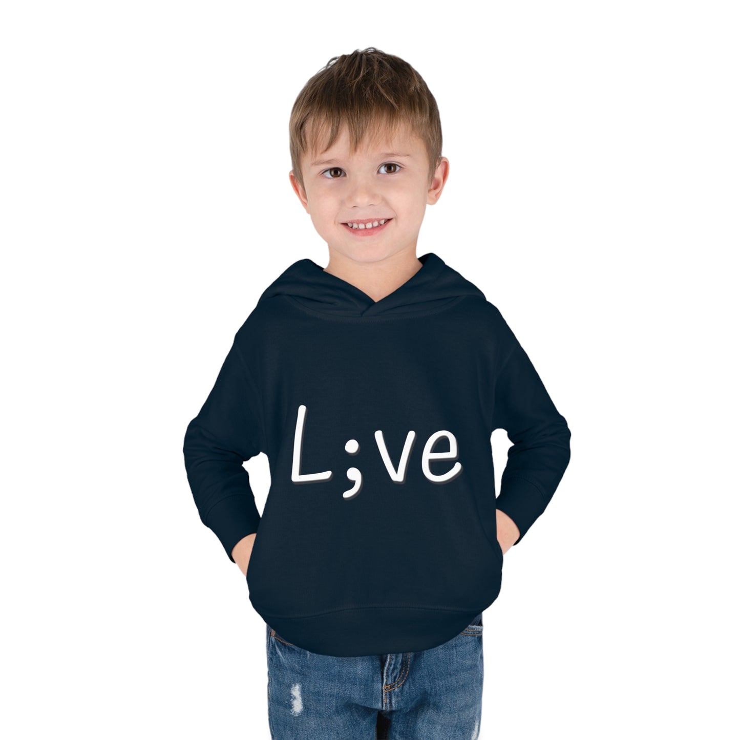 Semi-Colon L;ve Toddler Pullover Fleece Hoodie