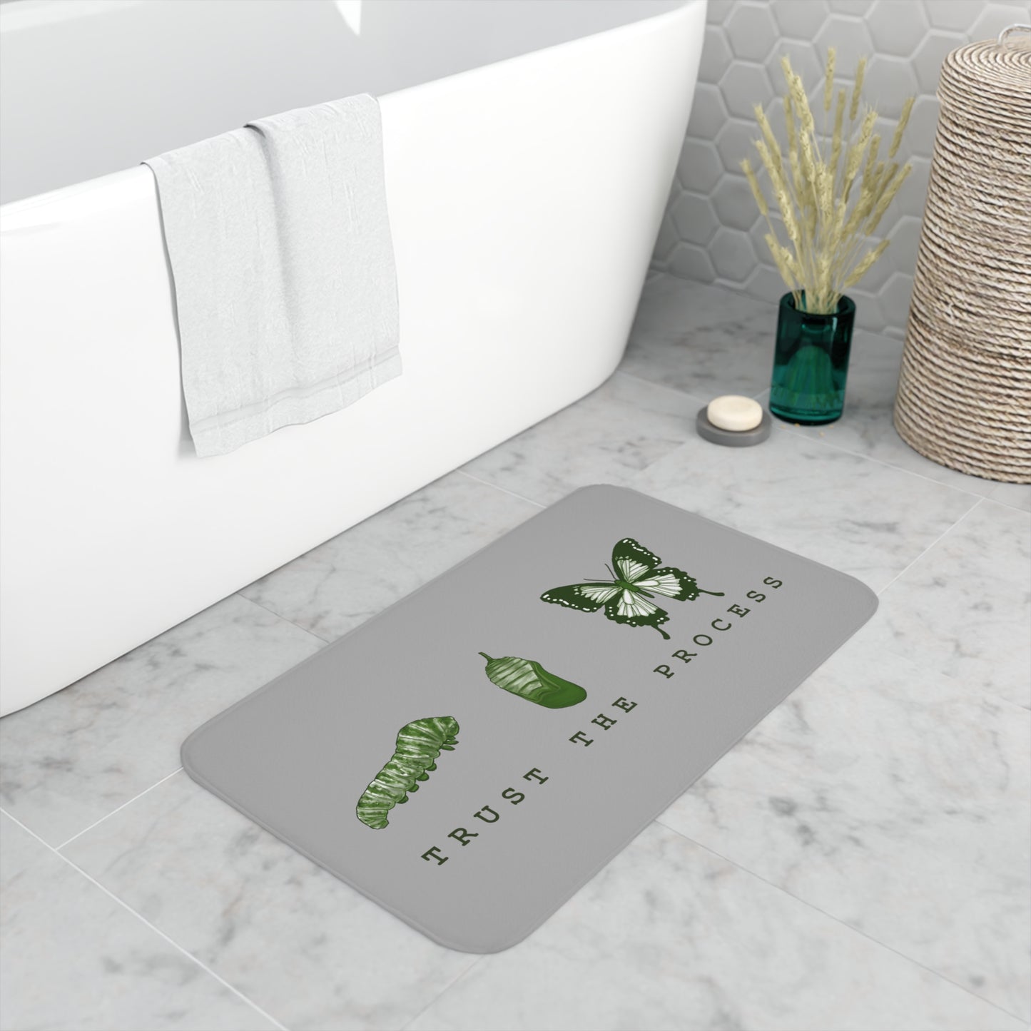 Trust The Process Memory Foam Bath Mat