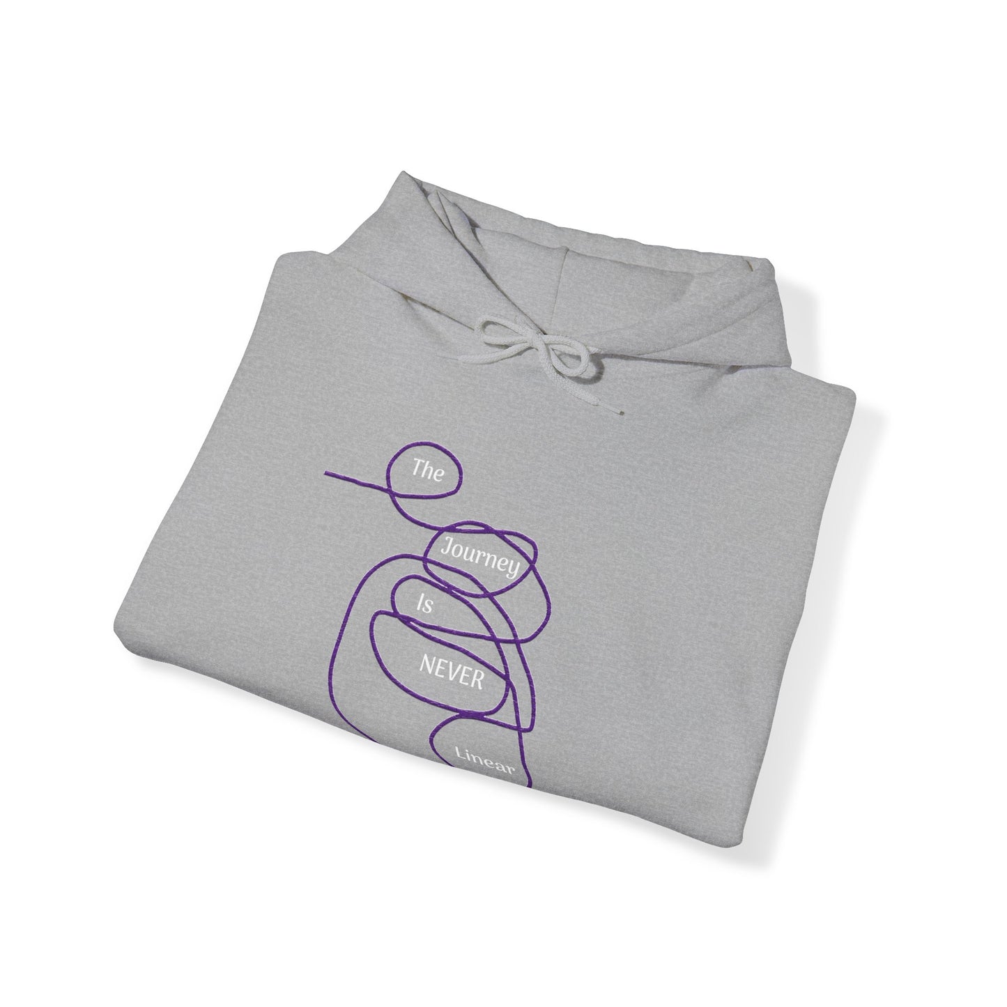 The Journey is Never Linear Heavy Blend™ Hooded Sweatshirt