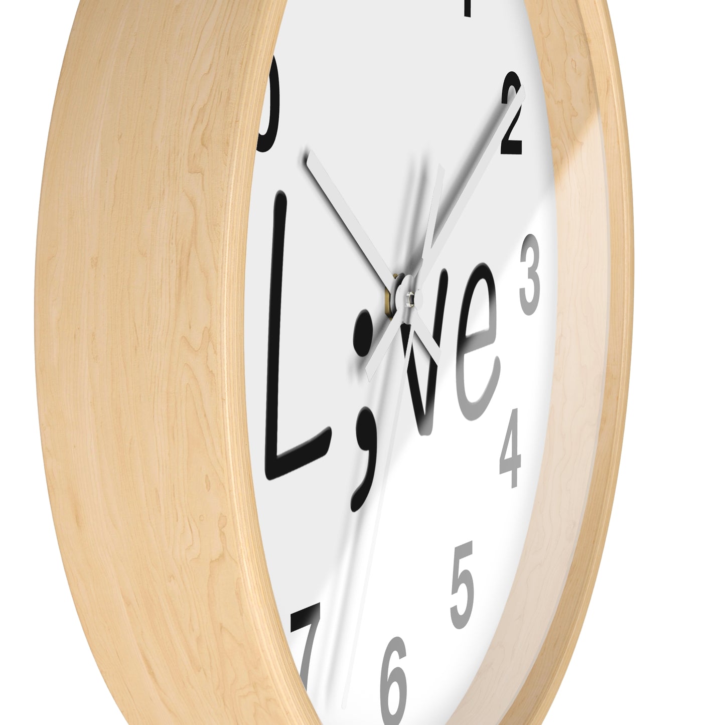 Semi-Colon L;ve Wall Clock