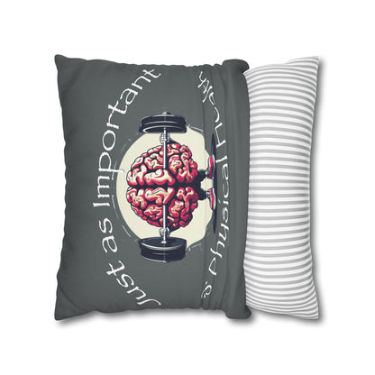 Mental Health Muscle Spun Polyester Square Pillowcase