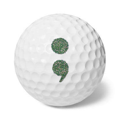 Flowers Semi-Colon Golf Balls, 6pcs